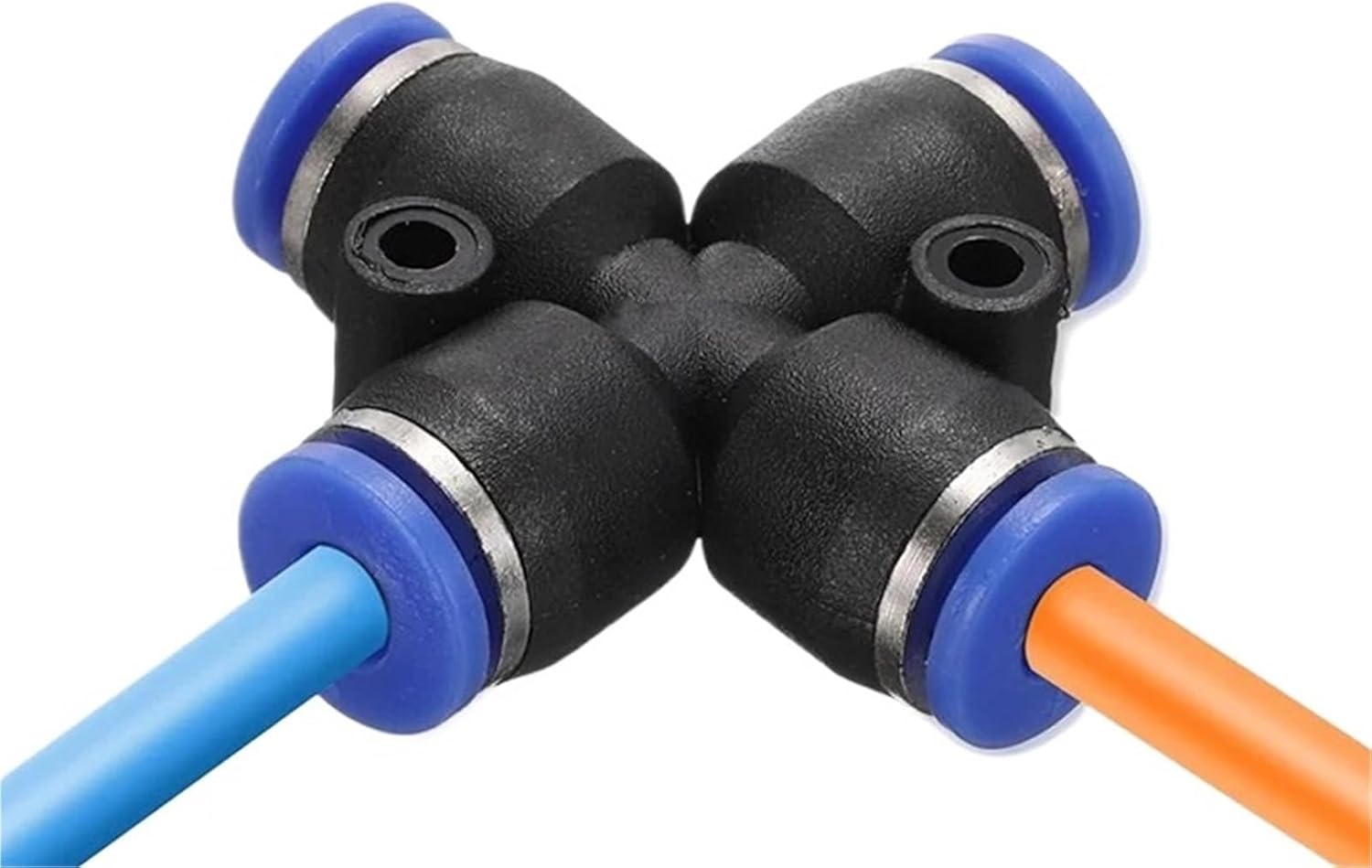 1pcs PZA Cross Pneumatic Fitting Pipe Connector Tube Air Quick Fittings Water Push In Hose Four holes Couping 4mm 6mm 8mm 10mm 12mm(PZA-8,2 Pieces)