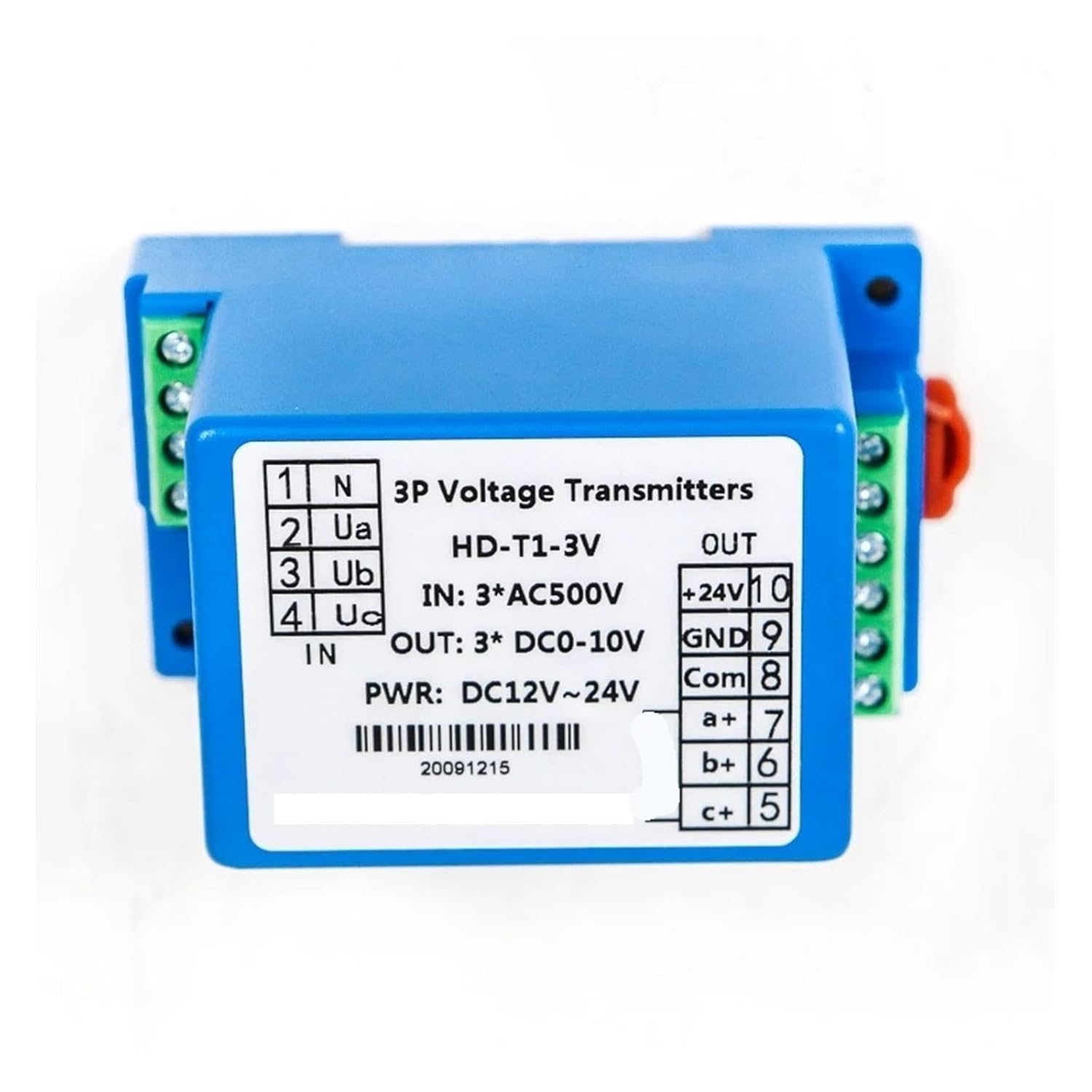 3-Phase Voltage Transducer 3 Phase Voltage Transmitter 500v Ac Sensor
