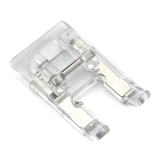 ZIGZAGSTORM 5mm Clear Open Toe Satin Stitch Presser Foot for All Low Shank Snap-On Singer, Brother, Babylock,Euro-Pro,Janome,Kenmore,White,Juki,New Home,Simplicity,Elna Sewing Machine