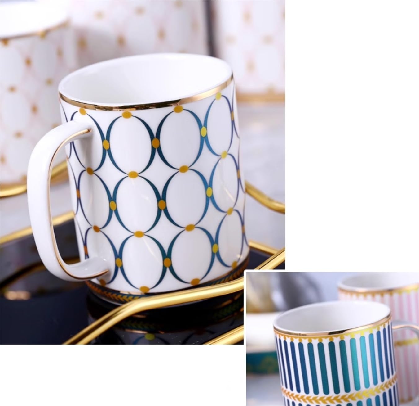 Badzubehör Set Badezimmer Set Bad-Accessoires-Set Badezimmer-Accessoires-Set Aus Keramik, Bad-Accessoire, Komplettset, Dekor, 5-teiliges Set Badezimmer Zubehör Set Badezimmerzubehör-Set(Grün)