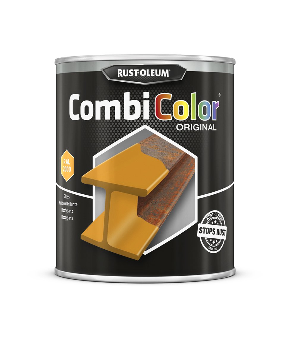 RUST-OLEUM 7354.0.75 Combicolor Original, Superior Metal Protection, Direct To Rust, Yellow orange-RAL 2000