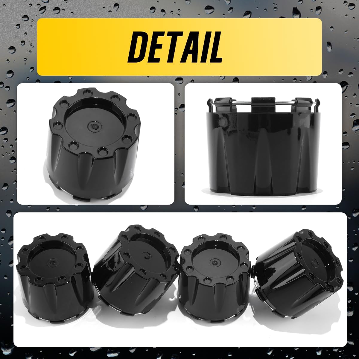 4Pcs Wheel Center Caps for Moto Metal 950 951 High Gloss Black Center Cap 5 OR 6 Lug Wheel - Replacement 353K83, S409-16