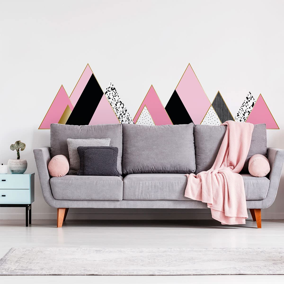 HOGGAR Giant Scandinavian Mountains Wall Sticker Bedroom Living Room 120 x 180 cm