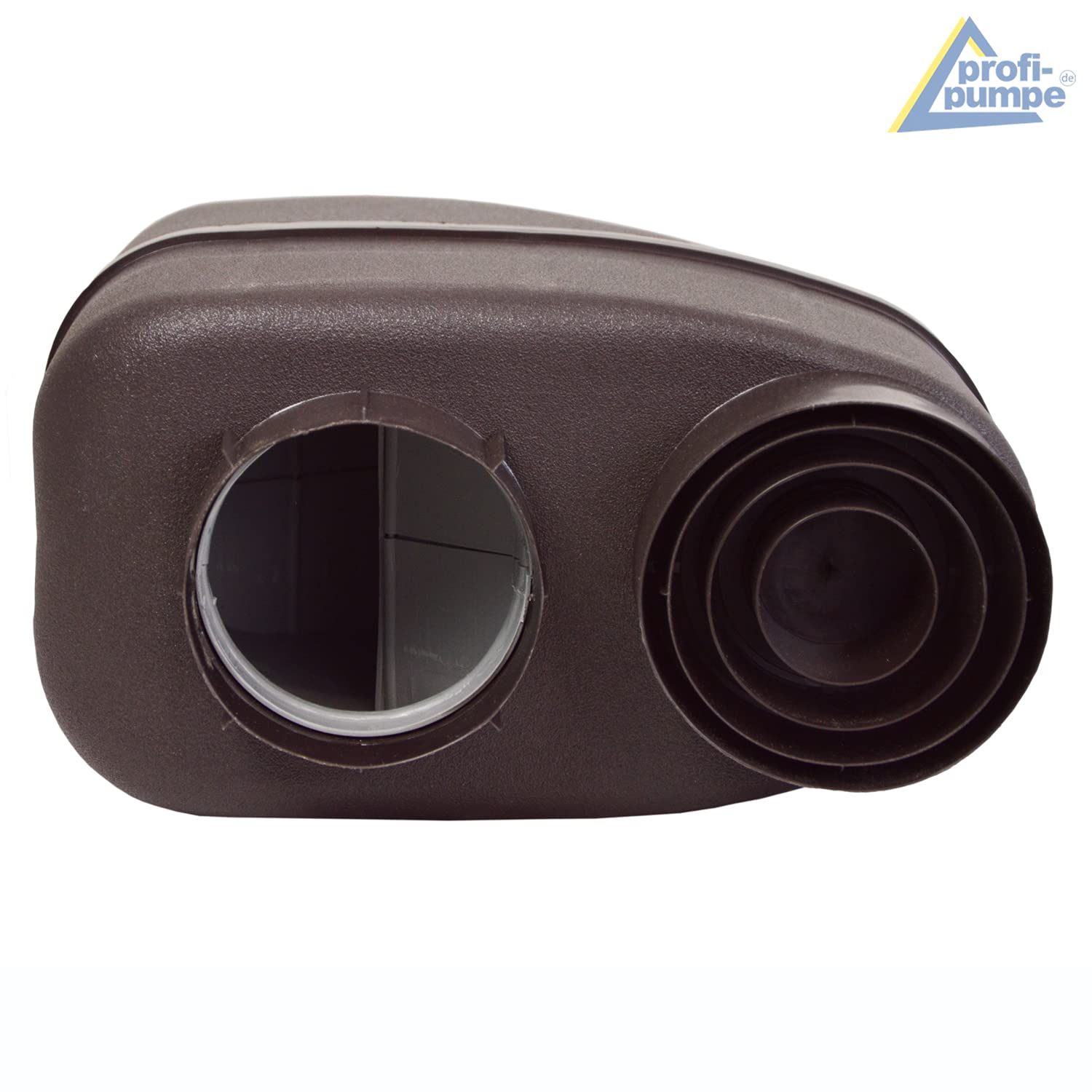 REGENSAMMLER FALLROHR-Filter REGENTONNEN-FÜLLAUTOMAT Z 100 – Regenwasserfilter in selbstreinigender Bauart mit Edelstahl-Sieb und 100-125mm-Universal-Anschluss für Profi-Regenwassernutzung (Braun)