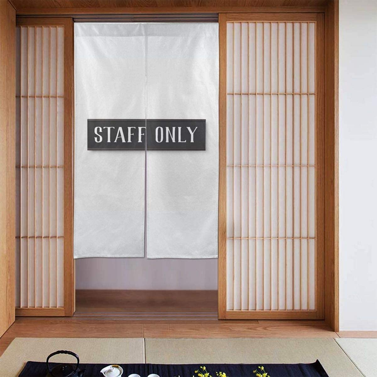 Amazon｜「店舗用」スタッフオンリー Staff Only のれん・間仕切り