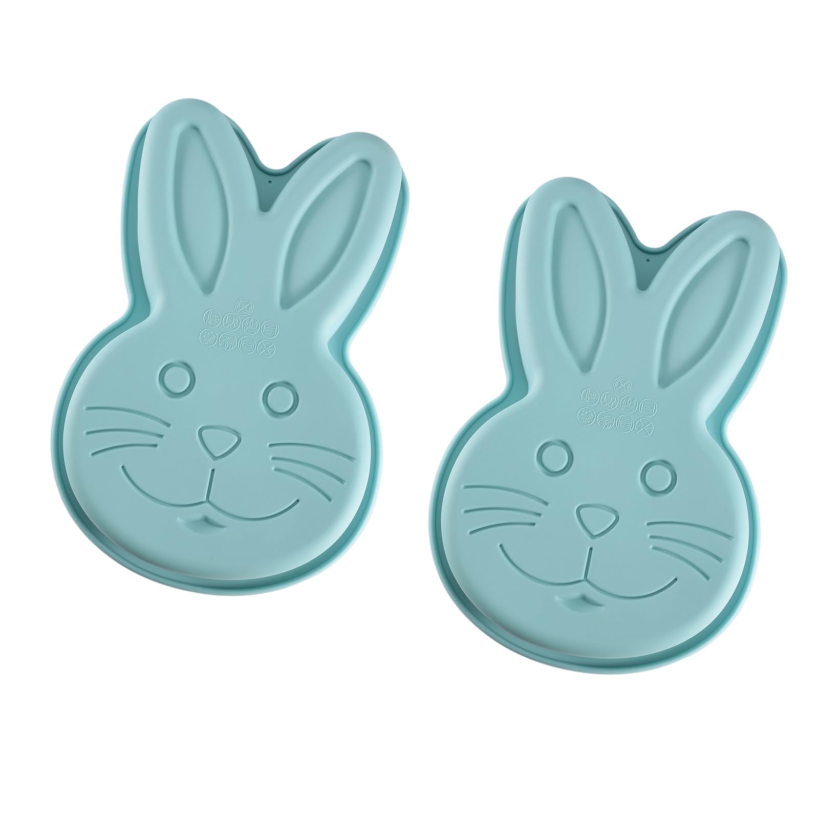 NMFLAB Of 2 Silicones Rabbits Cake Molds Flexible NonStick Baking Tool for Easy Releases and Creative Dessert Silicones Baking Molds