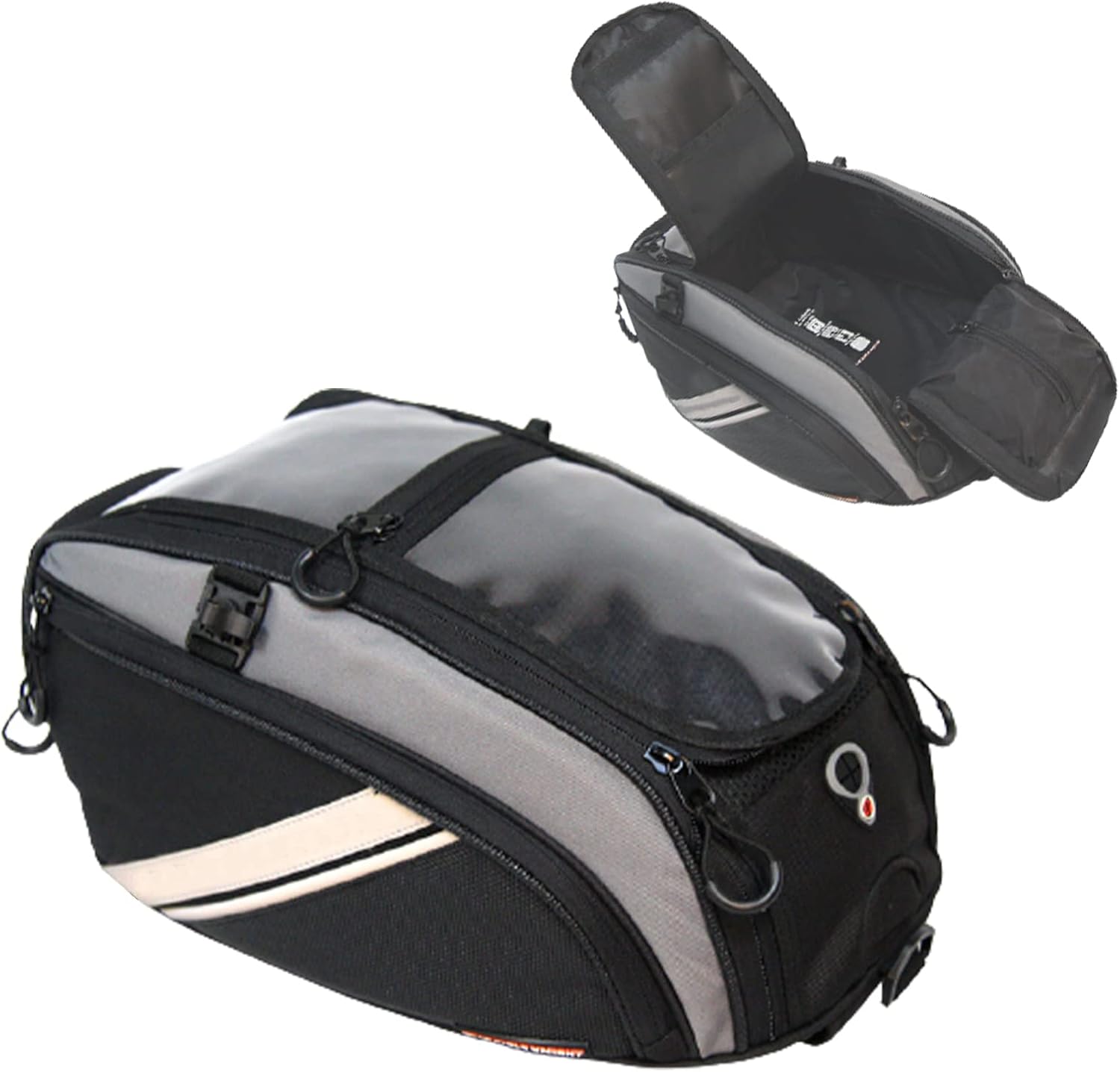 Motorcycle Tank Bag Travel Backpack Waterproof Riding Bag Motorbike Bag Touch Screen with Reflective Strip and Rain Cover