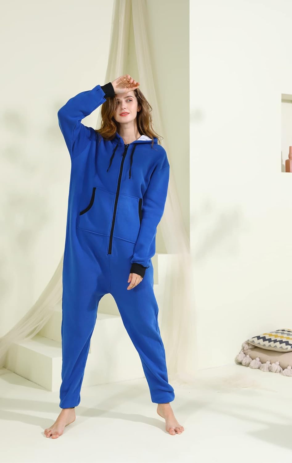 Unisex Onesie Pajamas Hooded Christmas Pajamas for Family Sleepwear Sportswear Zipper Fall Winter - Image 3