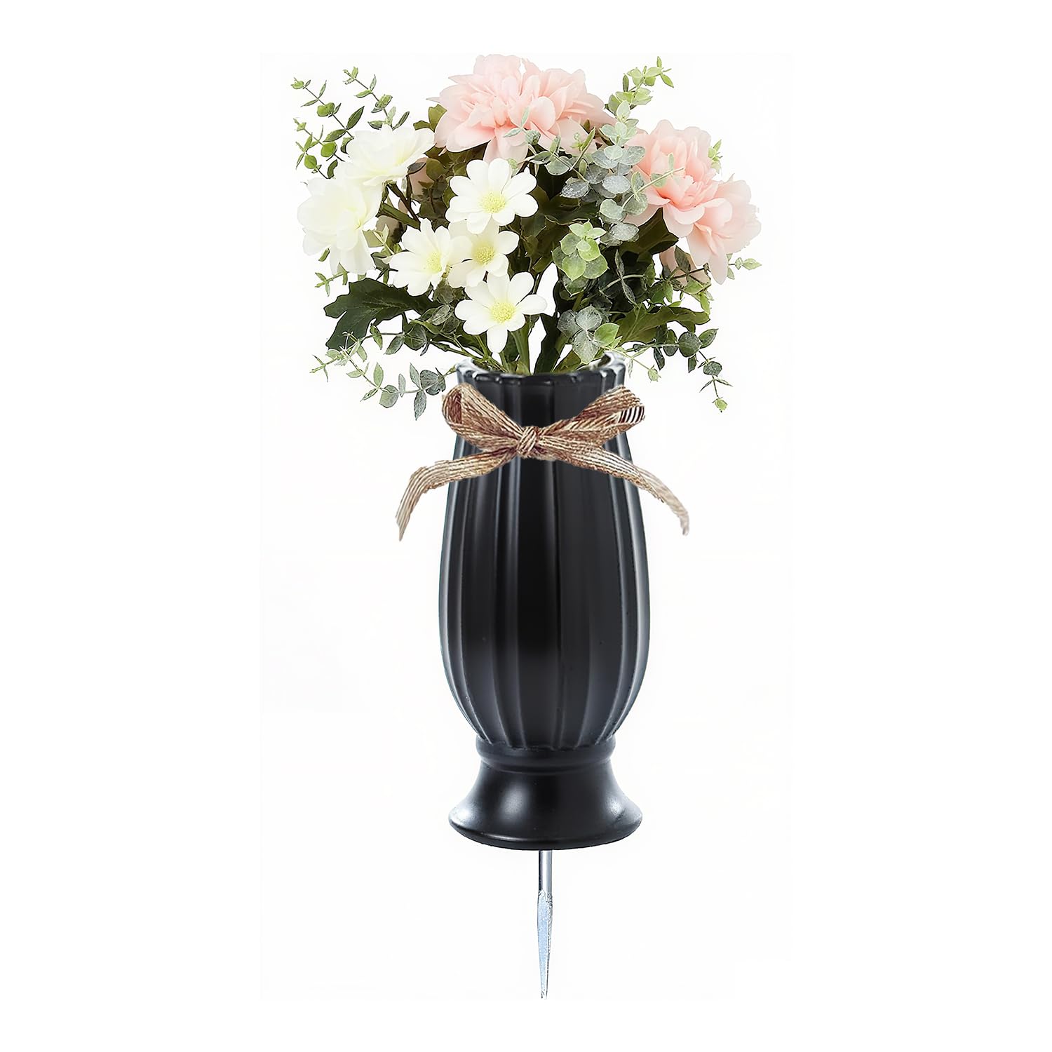 Tfanuo Black Cemetery Vases With Spikes (Black)