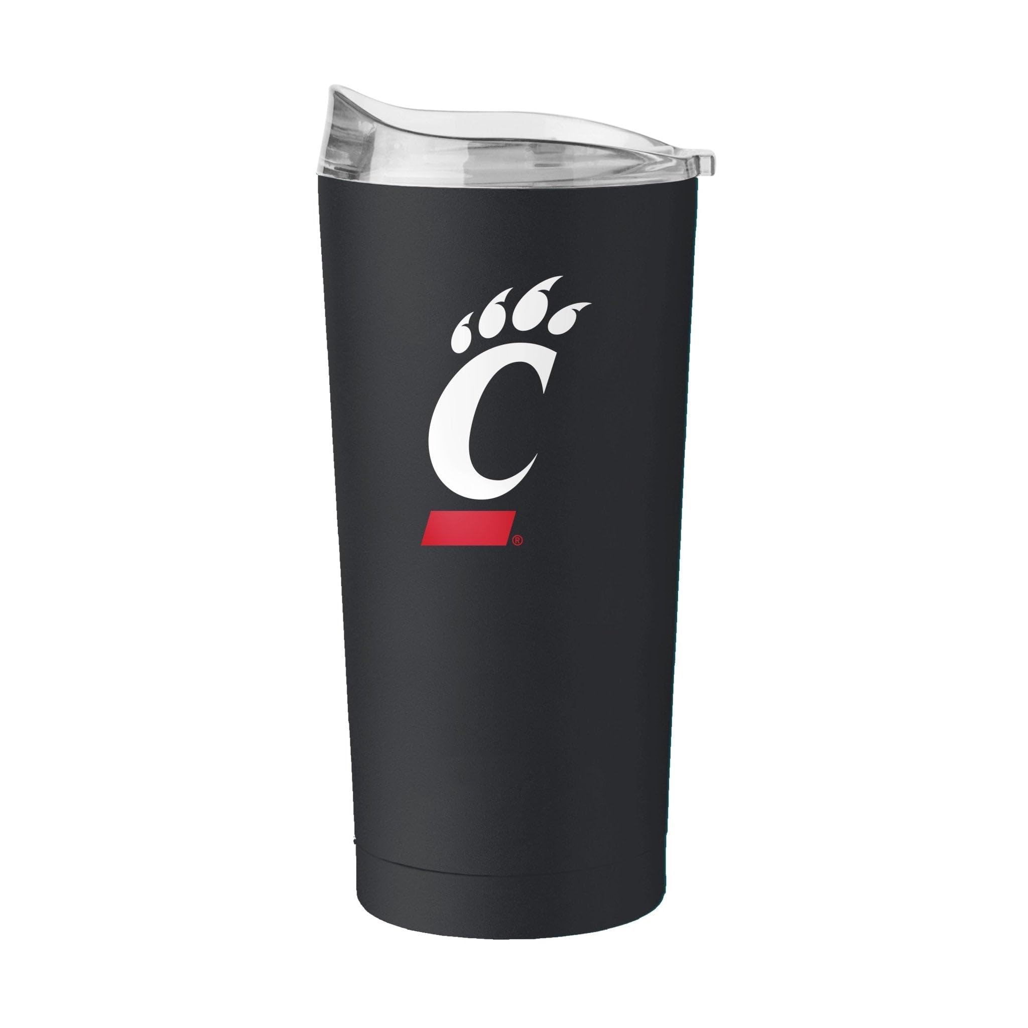 Logo Brands NCAA 20 oz Powder Coat Stainless Tumbler -Double-Wall Insulated Everday Tumbler for Hot or Cold Drinks, High Lip Lid, Team Color