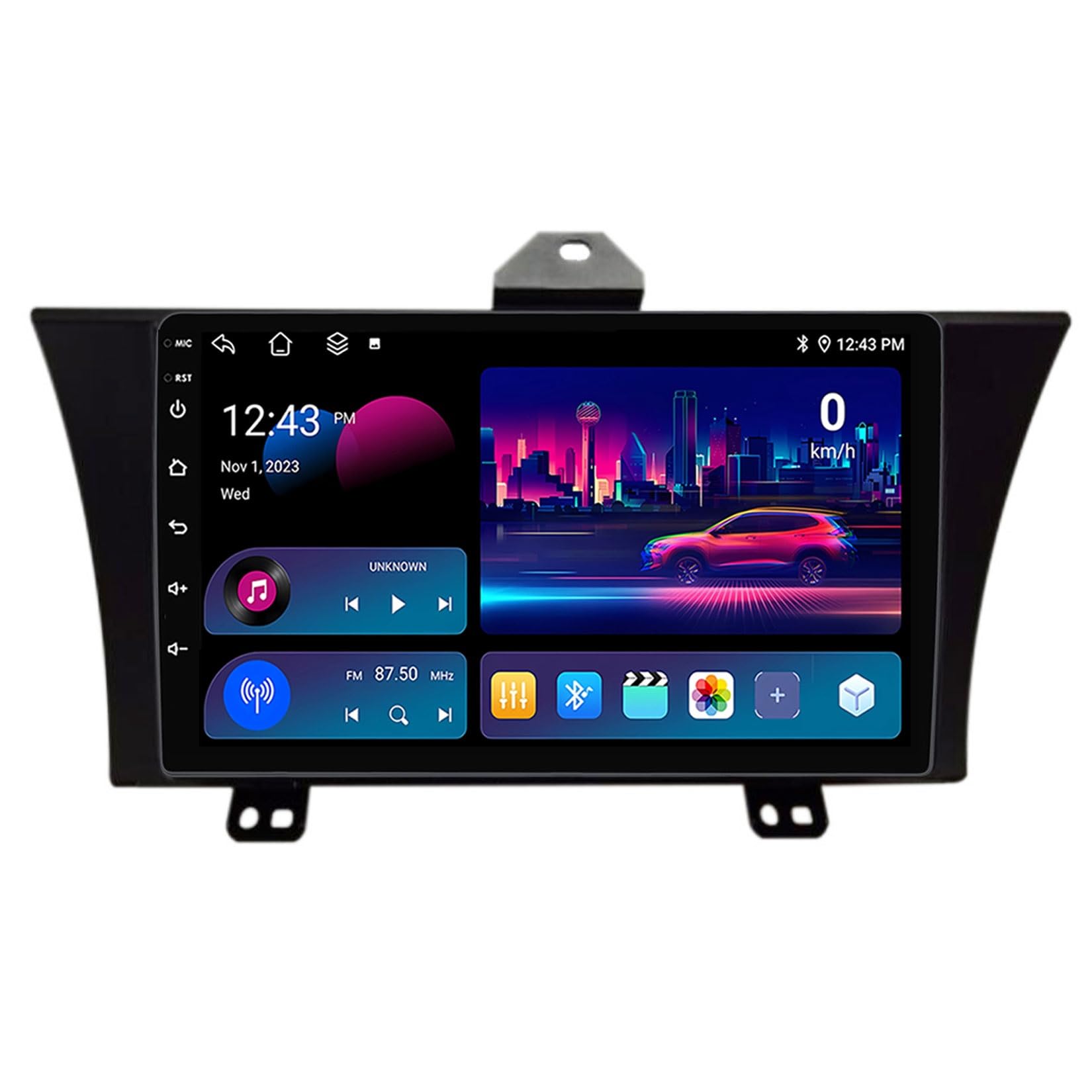 Android 14 Double Din Radio samochodowe do Honda Elysion 1 RR 2012-2015 jednostka główna 9"IPS ekran dotykowy odtwarzacz multimedialny z kamerą cofania obsługuje Carplay Bluetooth GPS Sat Nav RDS SWC