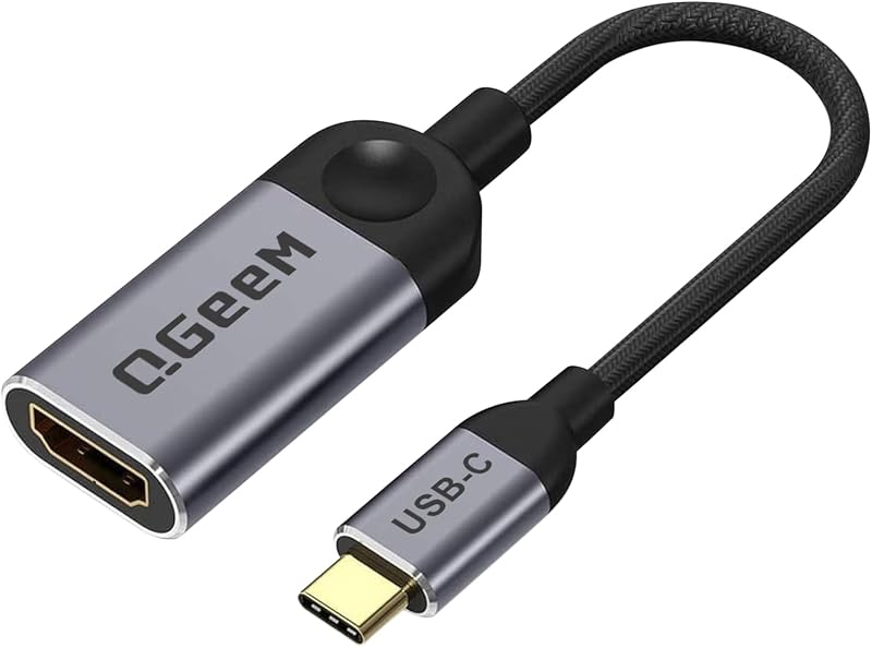 USB C to HDMI Adapter 4K Cable, USB Type-C to HDMI Adapter [Thunderbolt 3/4] HDMI for Laptop MacBook Pro/Air, iPhone 15 16 17 Pro max, Dell XPS, Pixelbook, iMac,Thinkpad,Surface,IPad Pro