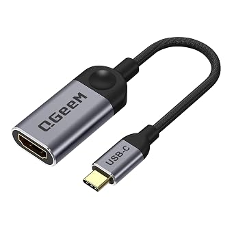 QGeeM USB C to HDMI Adapter, 4K Type C to HDMI Cable for Laptop Phone
