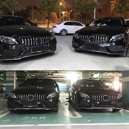 Miniatura 2 de MCARCAR KIT W205 Parrilla delantera para Mercedes Benz Clase C W205 C180 C200 C250 C300 C400 2015-2018 (modelos sin cámara) Cubierta de rejilla para