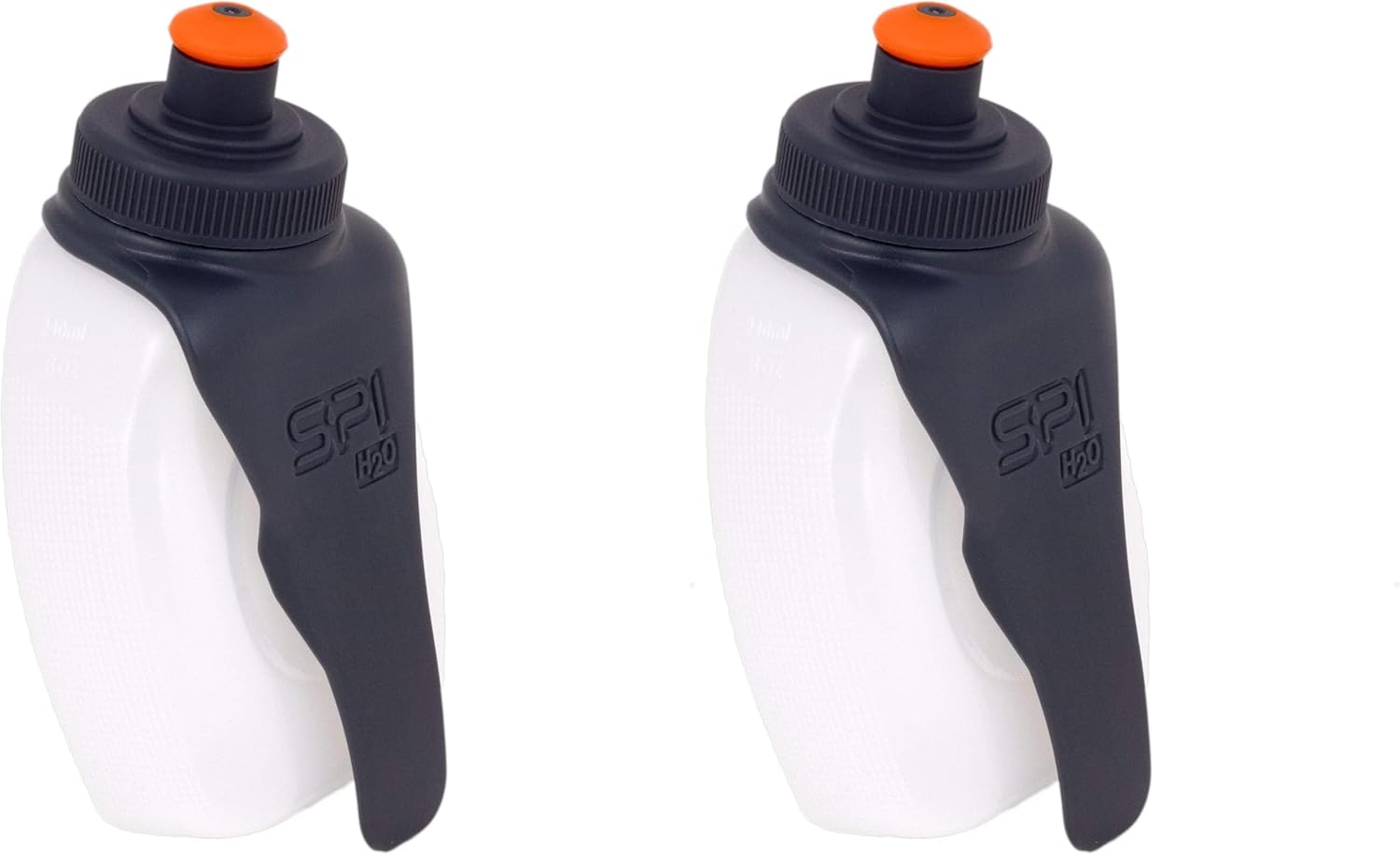 SPIbelt Running Water Bottle, H2O Hydration Companion, 8oz BPA-Free Sports Water Bottle – No Bounce, Leak-Proof Design, Clips to Running Belts or Shorts, Lightweight Fitness Water Bottle (Pack of 2)