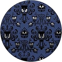 Vista 3 de Spooky papel pintado pop Socket Halloween – popsockets agarre y soporte para teléfonos y tabletas, Negro