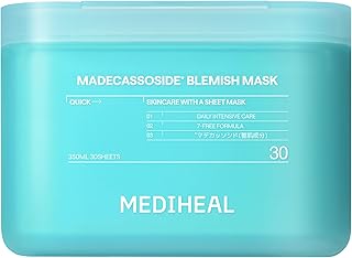 MEDIHEAL(メディヒール) マデカッソシド 30枚 シートマスク 大容量 毎日使える 高保湿ケア うるおい肌 シートパック