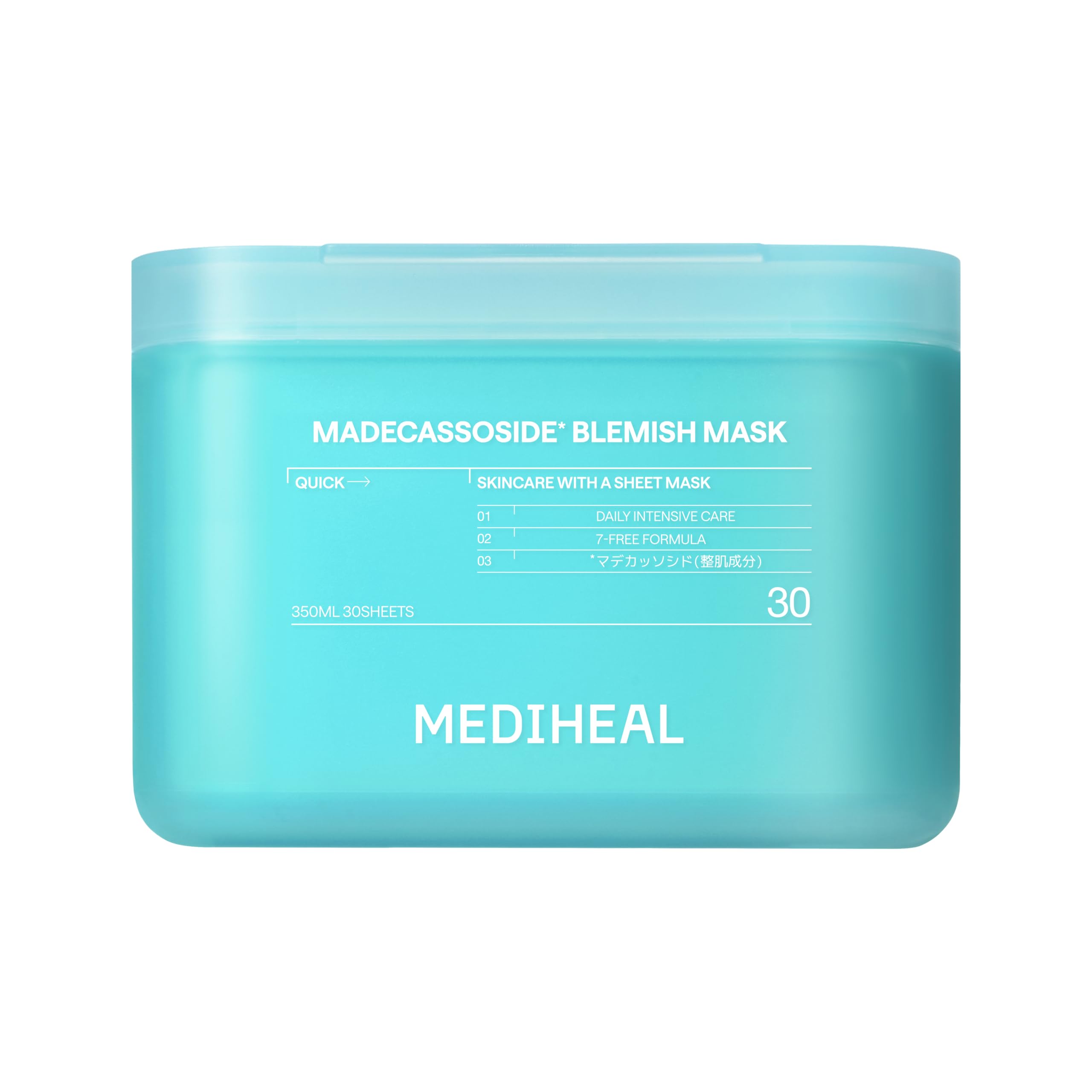 MEDIHEAL(メディヒール) マデカッソシド 30枚マスク 大容量 毎日使える 高保湿ケア うるおい肌 シートマスク フェイスマスク フェイスパック