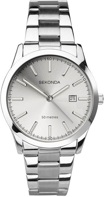 Sekonda Taylor Mens 41mm Quartz Watch with Analogue Display, and Stainless Steel Bracelet