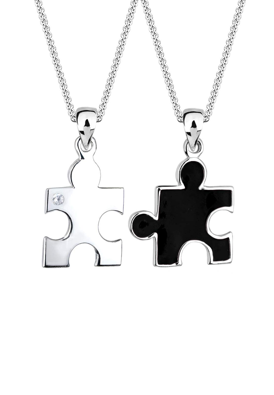 ZEEme Silver Damen-Anhänger Mit Kette In 925/- Sterling Silber Mit Weiem Zirkonia 45cm 500244382 45 B0057ey4ew