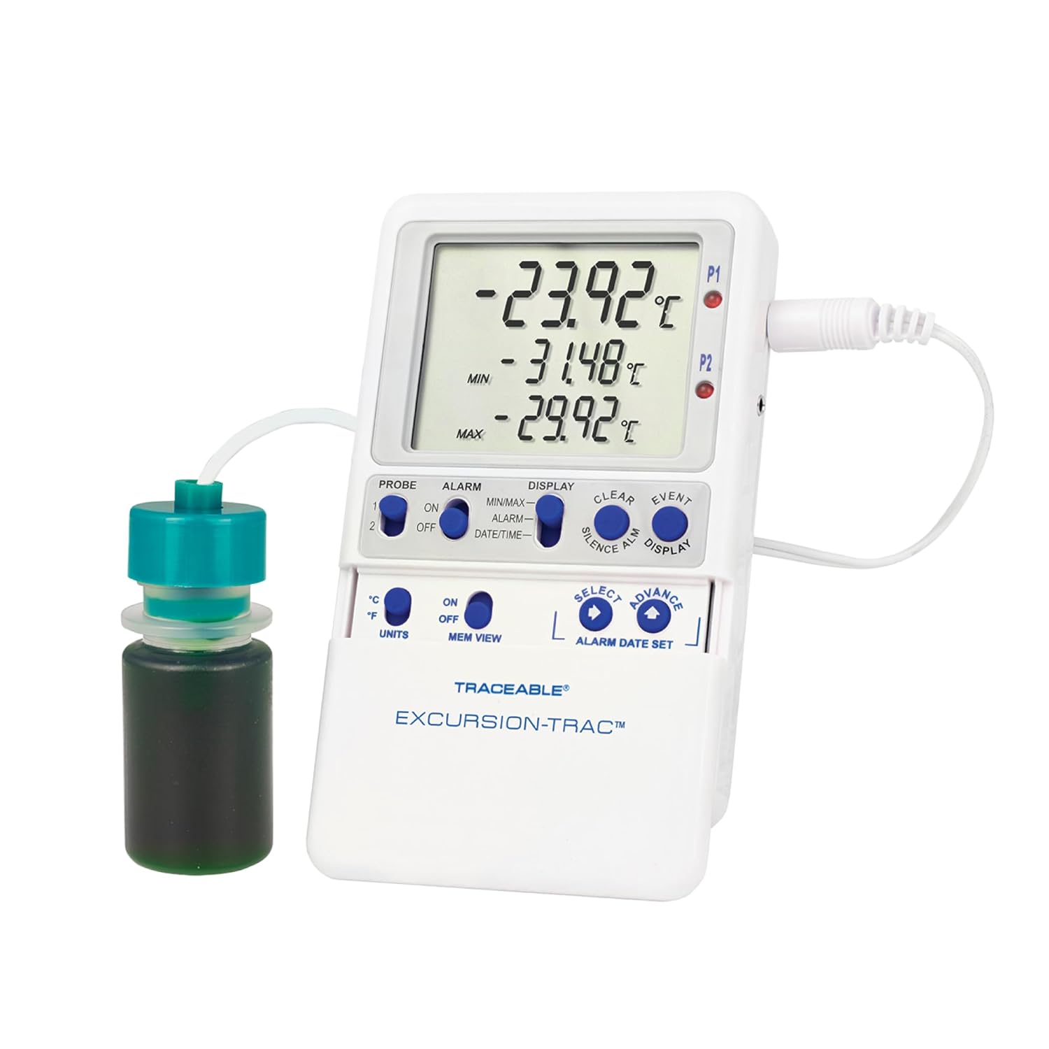 Traceable Datalogging Thermometer: 1 Plastic Bottle Probe