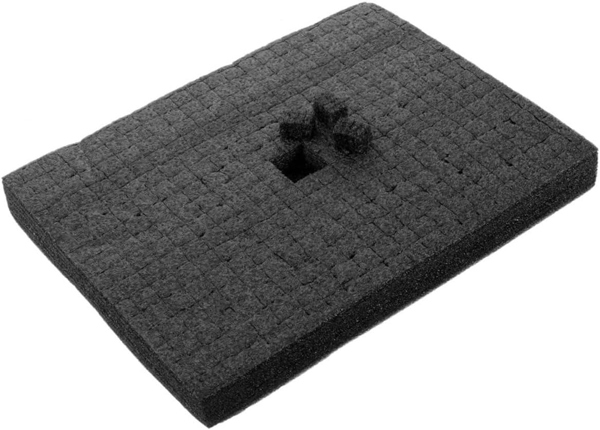 VALICLUD Multi-use Black Foam Insert Sheet 500x300x30mm Pick and Pluck Cube Foam Pad Cushioning for Packaging Tool Box and Transportation Protection