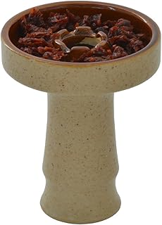Kitosun Phunnel Hookah Bowl - 100% Clay Ceramic with Glaze Big Shisha Hookah Tobacco Bowl with 6 Gaps Funnel for Hookah Shisha Smoking Hold 15-20 grams Shisha Flavors Evenly Heat Easy Cleaning