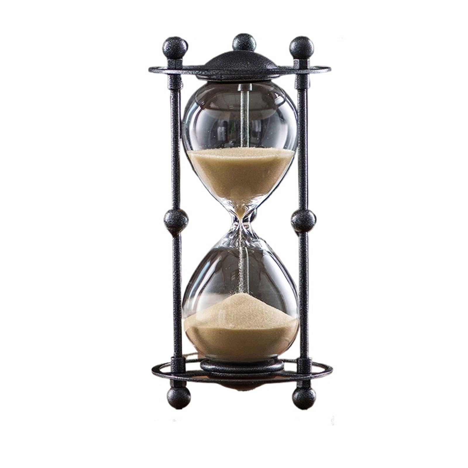 Empty Hourglass, Sand Timer Glass Metal Multicolor(Apricot)