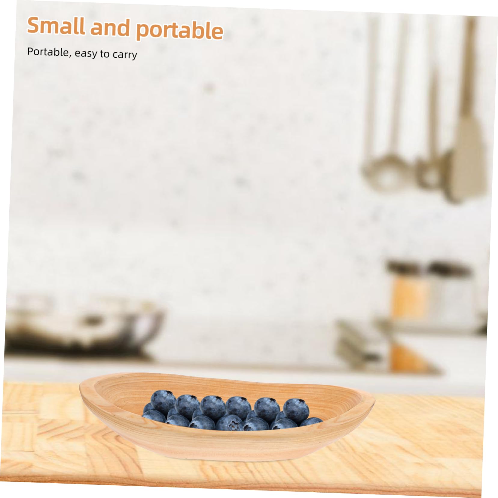 Plato De Madera para Frutas y Postres Diseño Japonés Contenedor Multifuncional para Decoración De Cocina y Reuniones Grande