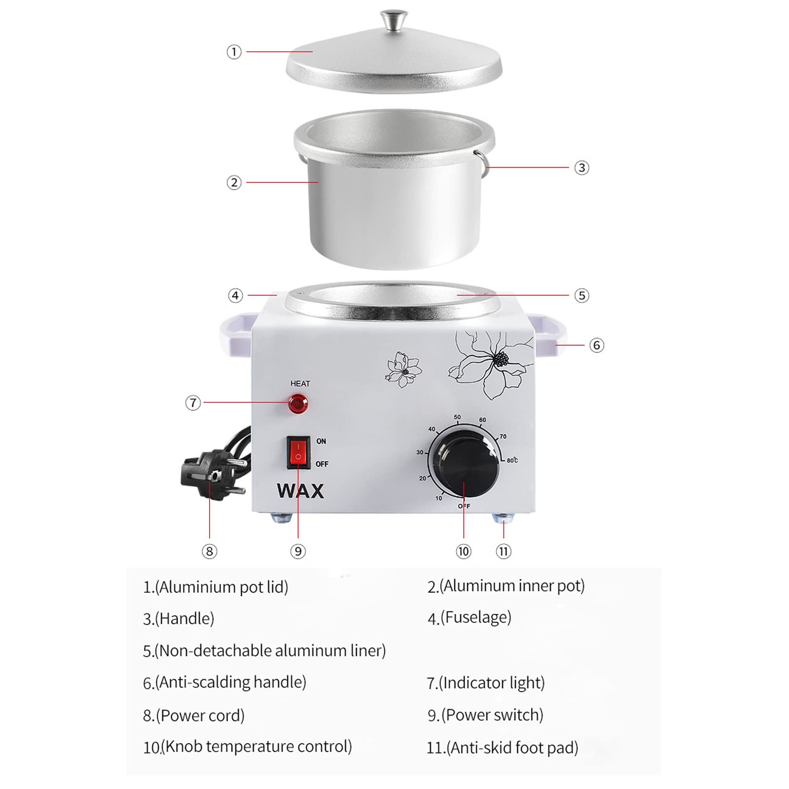 CUSMA Machine De Tempérage De Chocolat 10 ℃ ~ 80 ℃ Fondeur De Bricolage, Machine De Fonte De Chocolat Chaud De Chauffage d'eau De Contrôle De Température Automatique