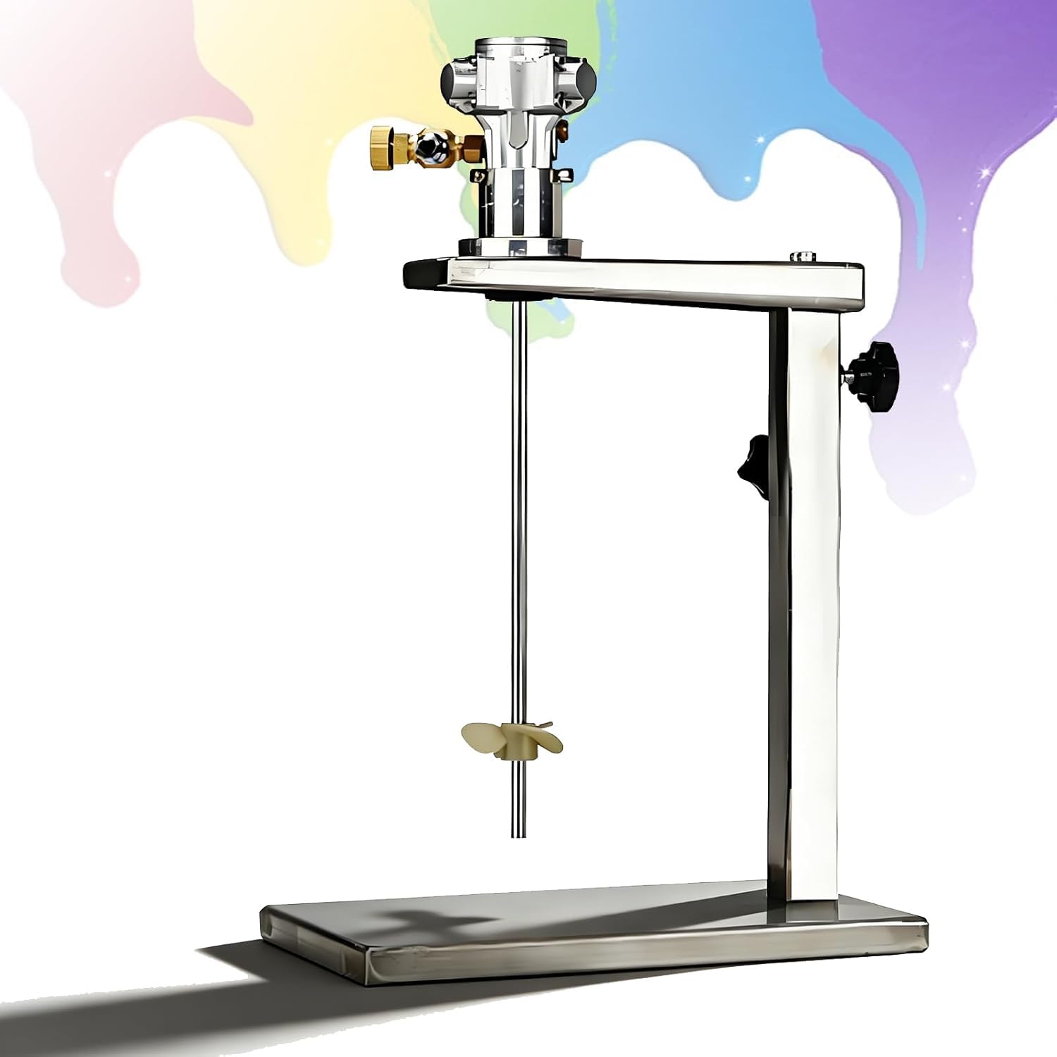 Mezclador Neumático De Pintura De 1 Galón, Agitador Neumático De 1/16 HP con Soporte Ajustable, Herramienta De Mezcla para Resina, Líquidos Viscosos Y Tintes Químicos para Tinta