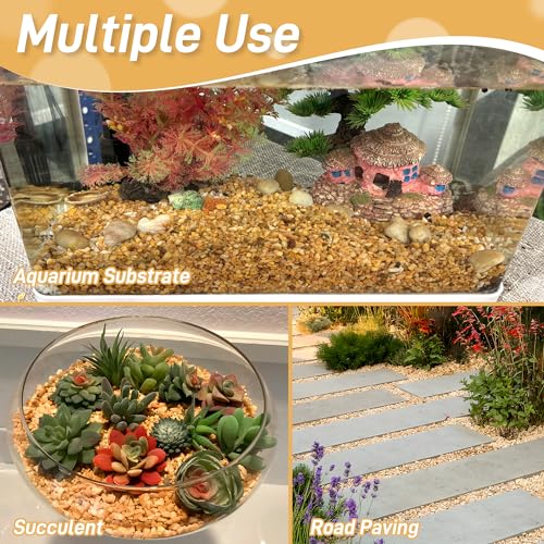 Image of Mulctun 45Lb 1 /5Inch Natural Pea Gravel for Landscaping,Decorative Aquarium Gravel,Terrarium Rocks for Fish Tank Stones for Vases Filling DIY Project Garden Indoor Outdoor
