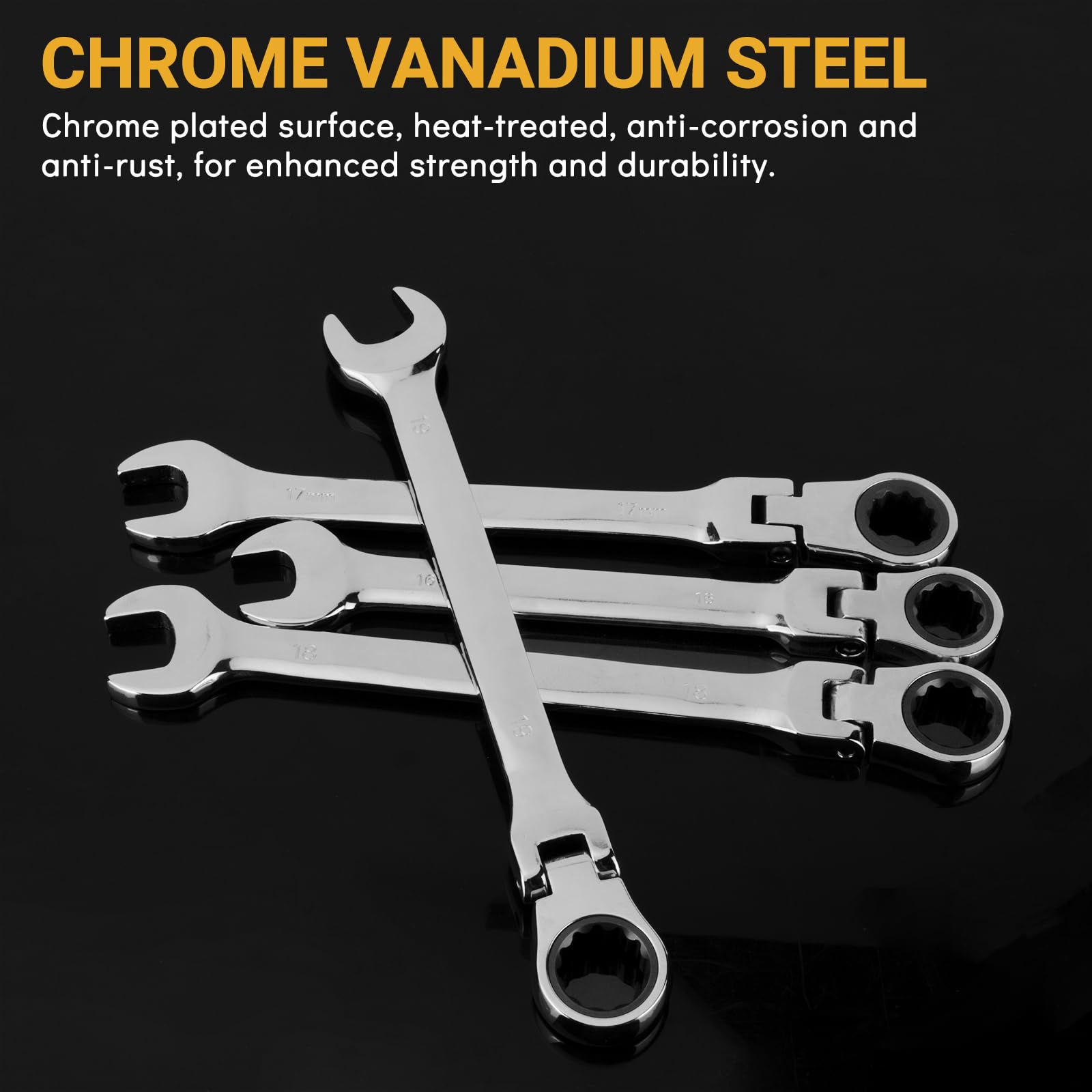 Twilight Garage Flex-Head Ratchet Spanner Set - Image 4
