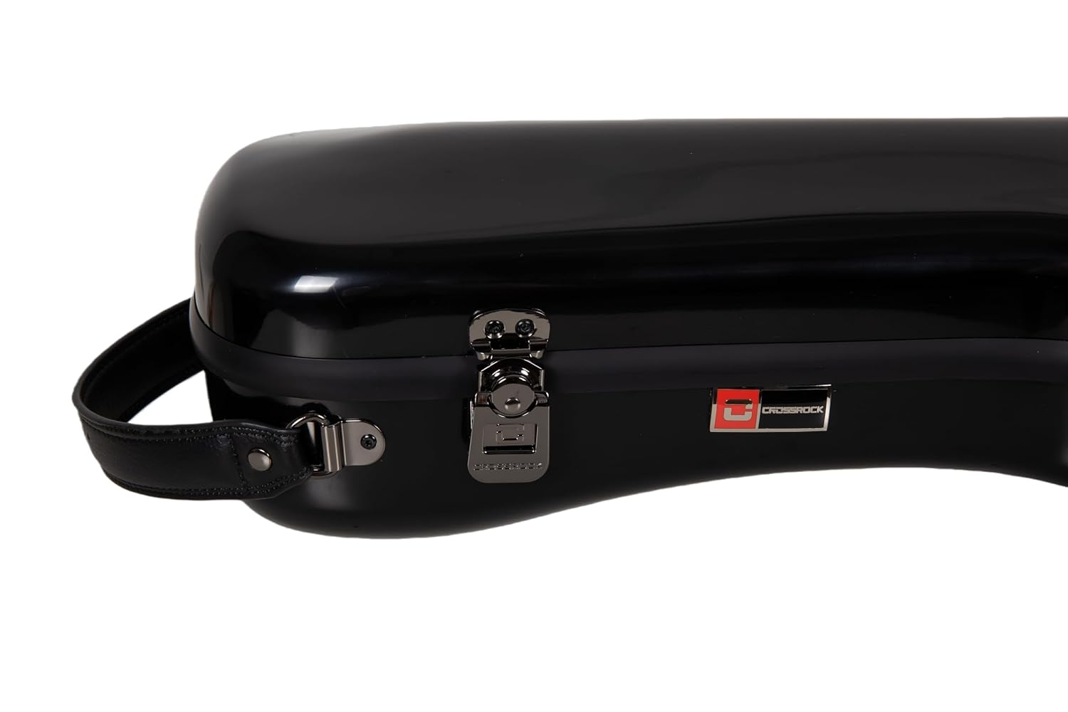 Crossrock F-style Mandola Case fits Eastman MDA315 & Gibson H5 | 100% Fiberglass Hardshell with Brand Latches, TSA Lock, and Detachable Straps-Black (CRF2020MDLBK)