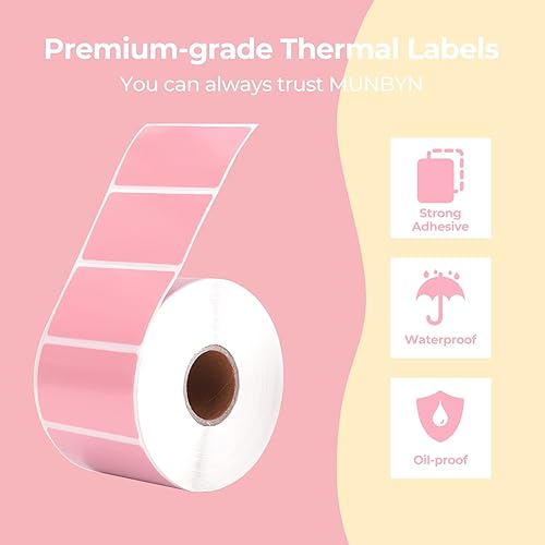 Miniatura 7 de MUNBYN Etiquetas térmicas directas de 2.25 x 1.25 pulgadas y etiqueta de envío térmica directa de 4 x 6 pulgadas