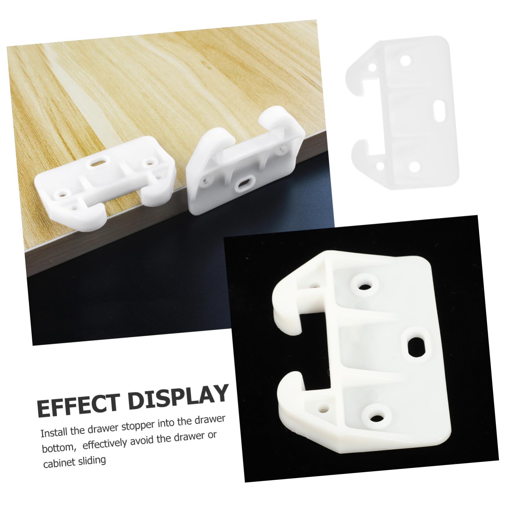 DIYEAH 12pcs Stops Flexible and Easy to Install Drawer Bumpers for Cabinets Skid Design for Dressers Closets and Cupboards Drawer Replacement Parts