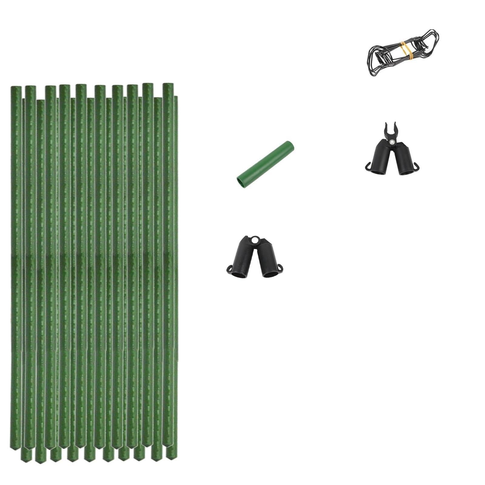 Enrejado de pepino de arco de jardín grande, soporte de metal resistente para escalada de verduras y vides, paquete de 34 estacas desmontables para cultivo de plantas, estructura de jardín al aire