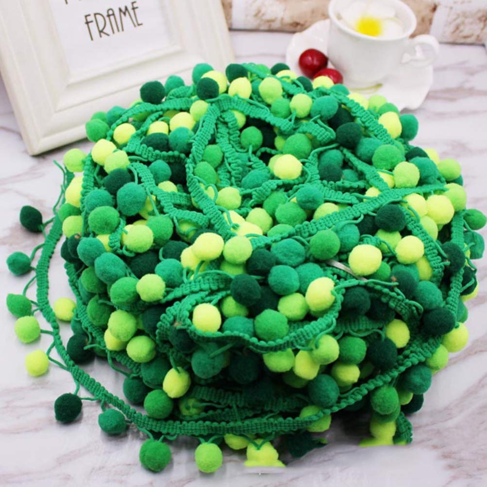 Yalulu Pom Pom Trim Ribbon – 5 Yards Rainbow Ball Fringe For DIY & Decor - View #5