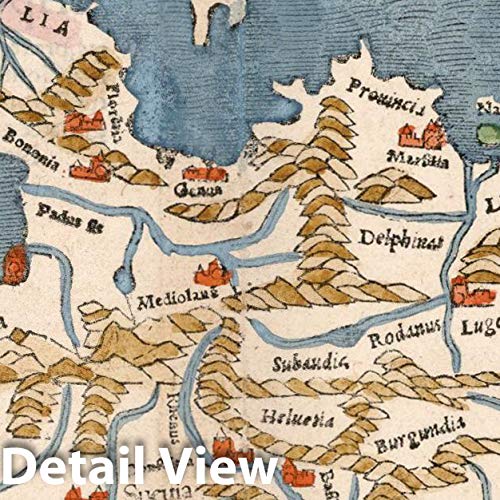 Amazon.com: Historic Map - Moderna Europae Descriptio (First Map