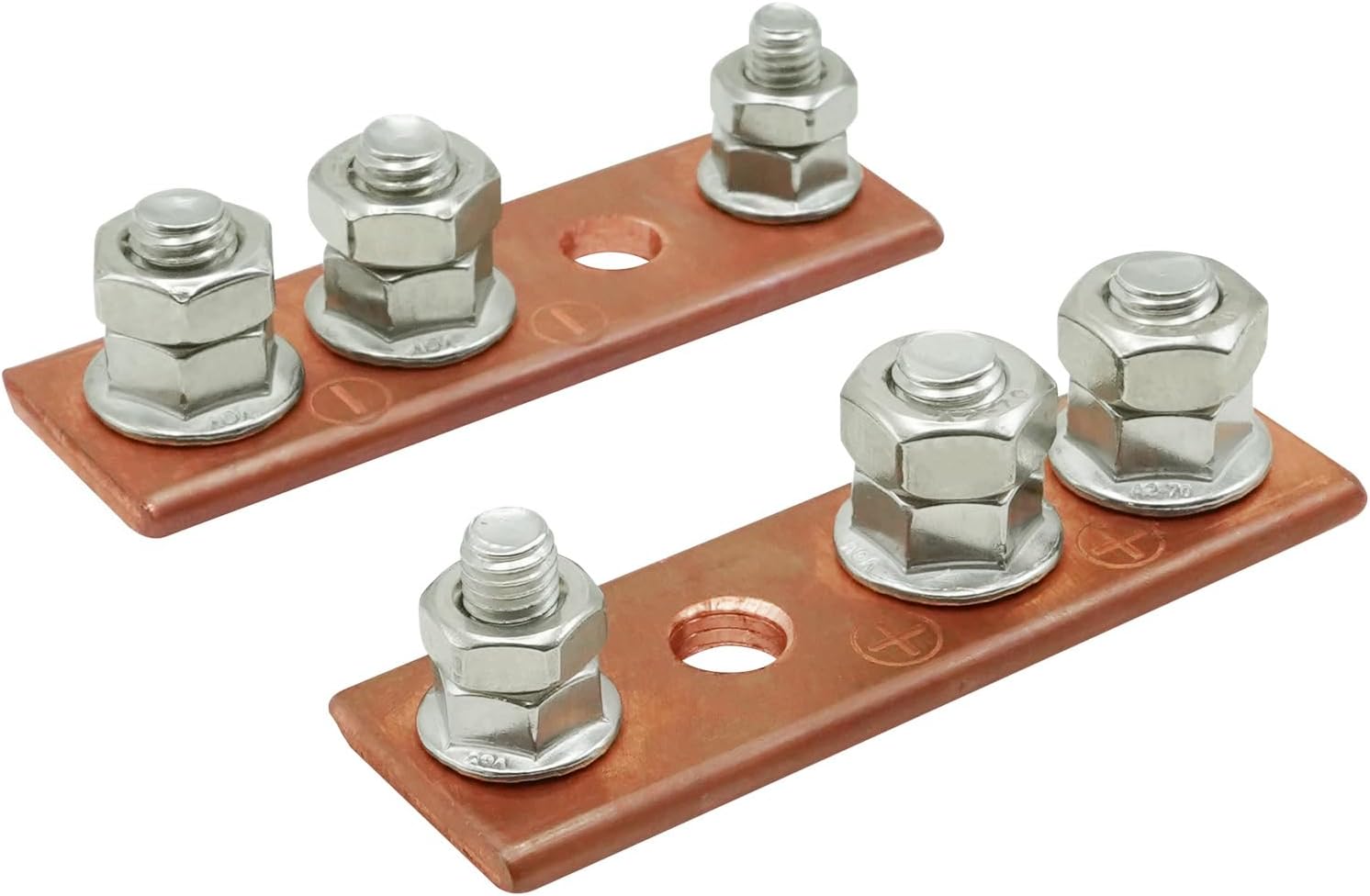Battery Terminal Adapter,Solid Copper Marine Terminal Ends for 3/8 Inch and 5/16 Inch Battery Posts Replacement Plug Accessories