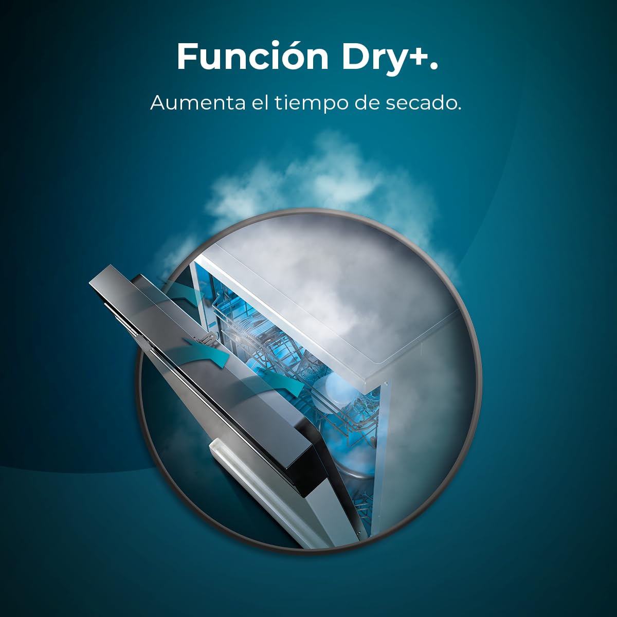 Cecotec Lavavajillas Independiente de 60 cm Bolero Aguazero 6100 E. 1850W, 13 Cubiertos, 6 Programas, Función Dry+, Media Carga, Delay Start, Panel Táctil — view 8