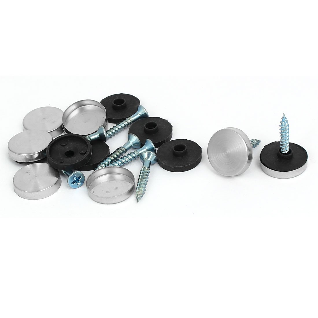 Aexit 18mm Dia quality Parts 304 Stainless Steel Cap Nails Mirror Screws Decorative Fittings 8PCS Model:47as266qo43