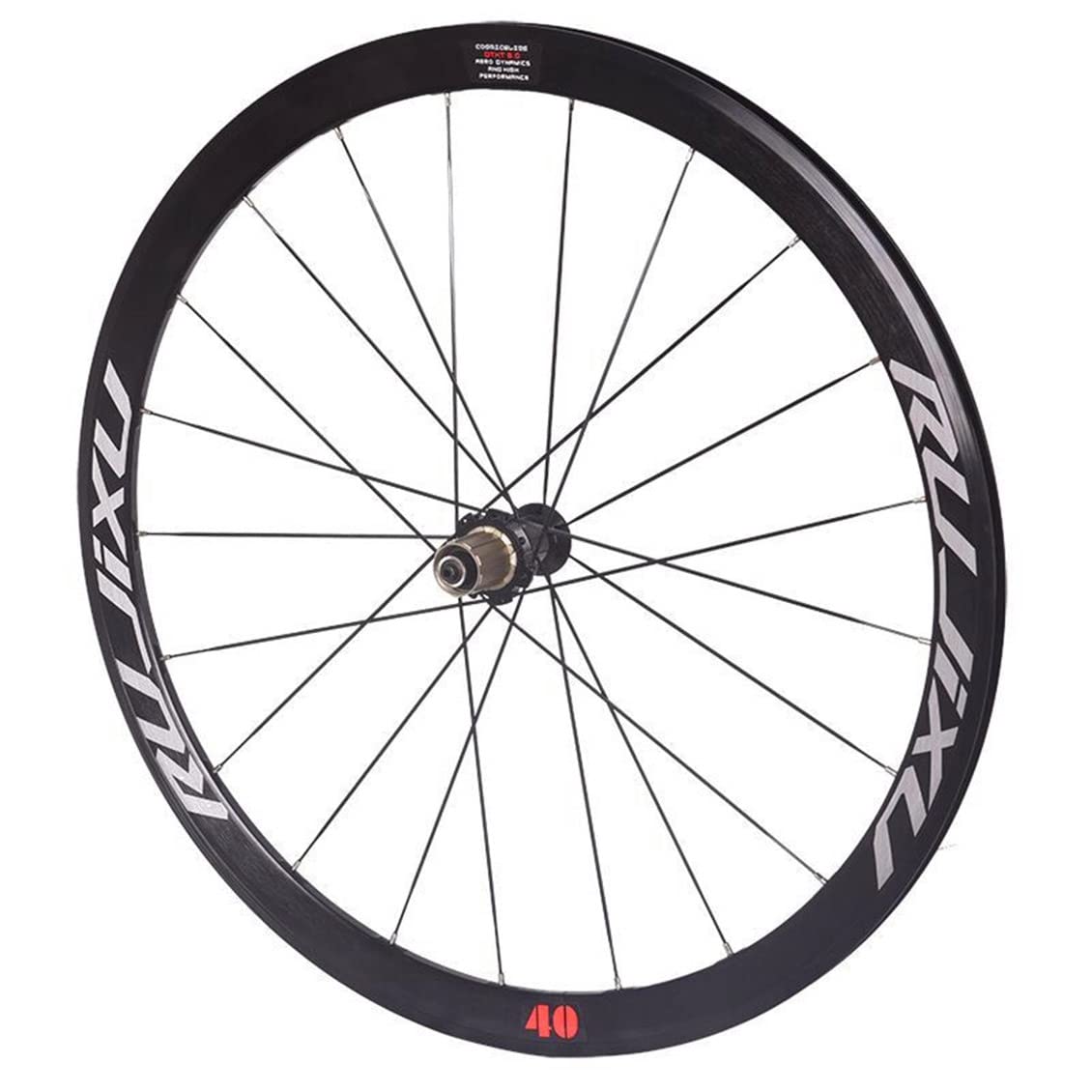 Koła rowerowe szosowe 700C 40mm felga V-brake Clincher zestaw kół Quick Release Straight Pull piasta węglowa Fit 8 9 10 11 kaseta prędkości (kolor: 700C czarny)