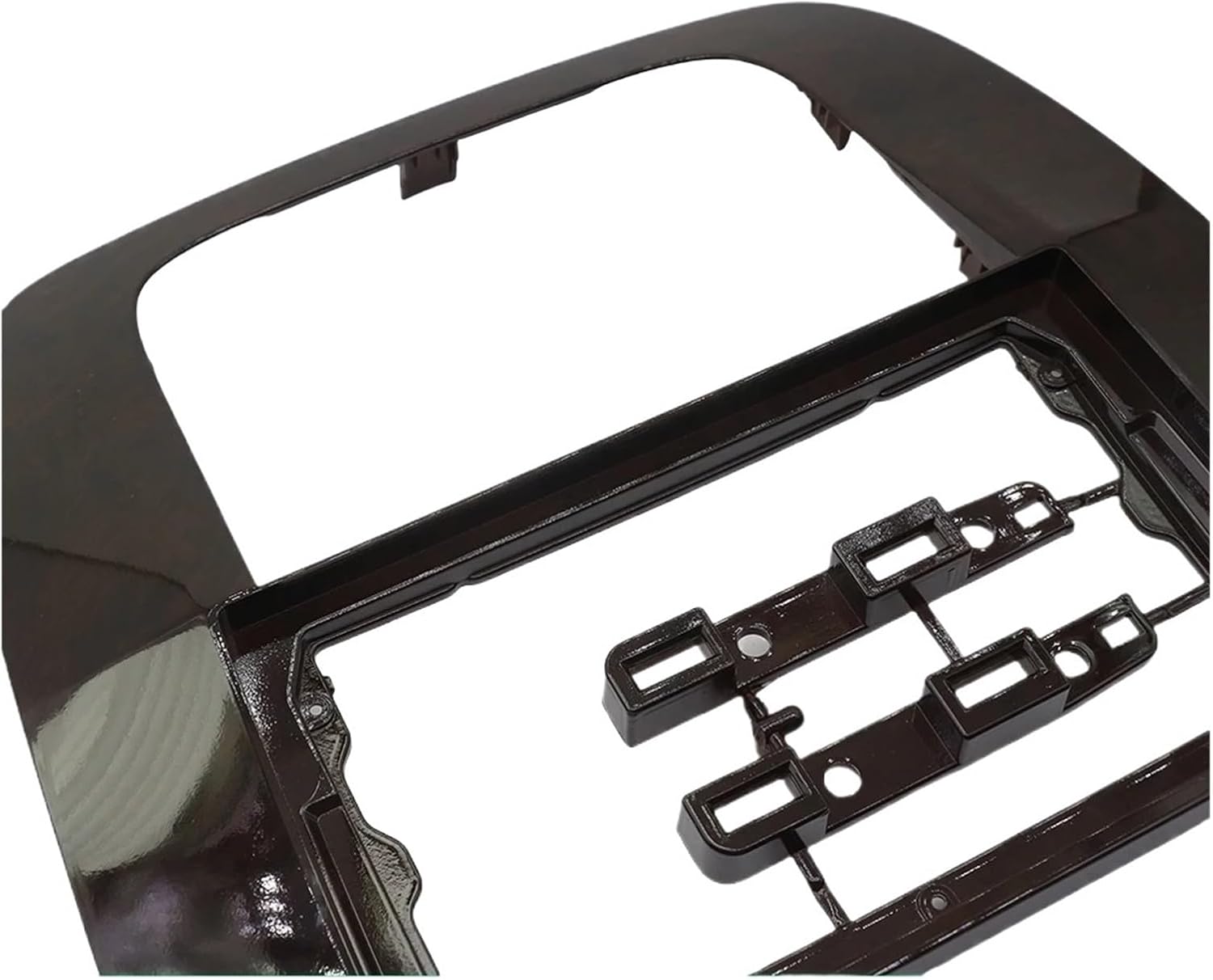 Car Radio Panel Car Double Din 9" Video Panel Fit for GMC Yukon Fit for Chevy Tahoe Suburban Mahogany 2007-2012 Audio Multimedia Player Frame Durable(Black Frame)