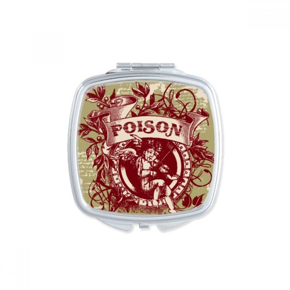 Miroir portable musique jazz carré pour corriger son maquillage discrètement