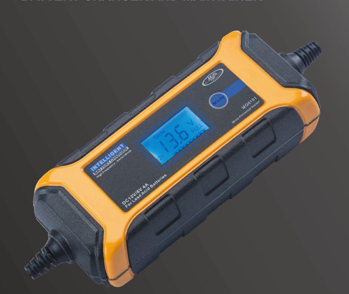 Moto Quip 4 Amp Intelligent Battery Charger with connections