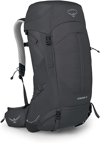 Osprey Stratos 36L - Mochila de senderismo para hombre, color gris