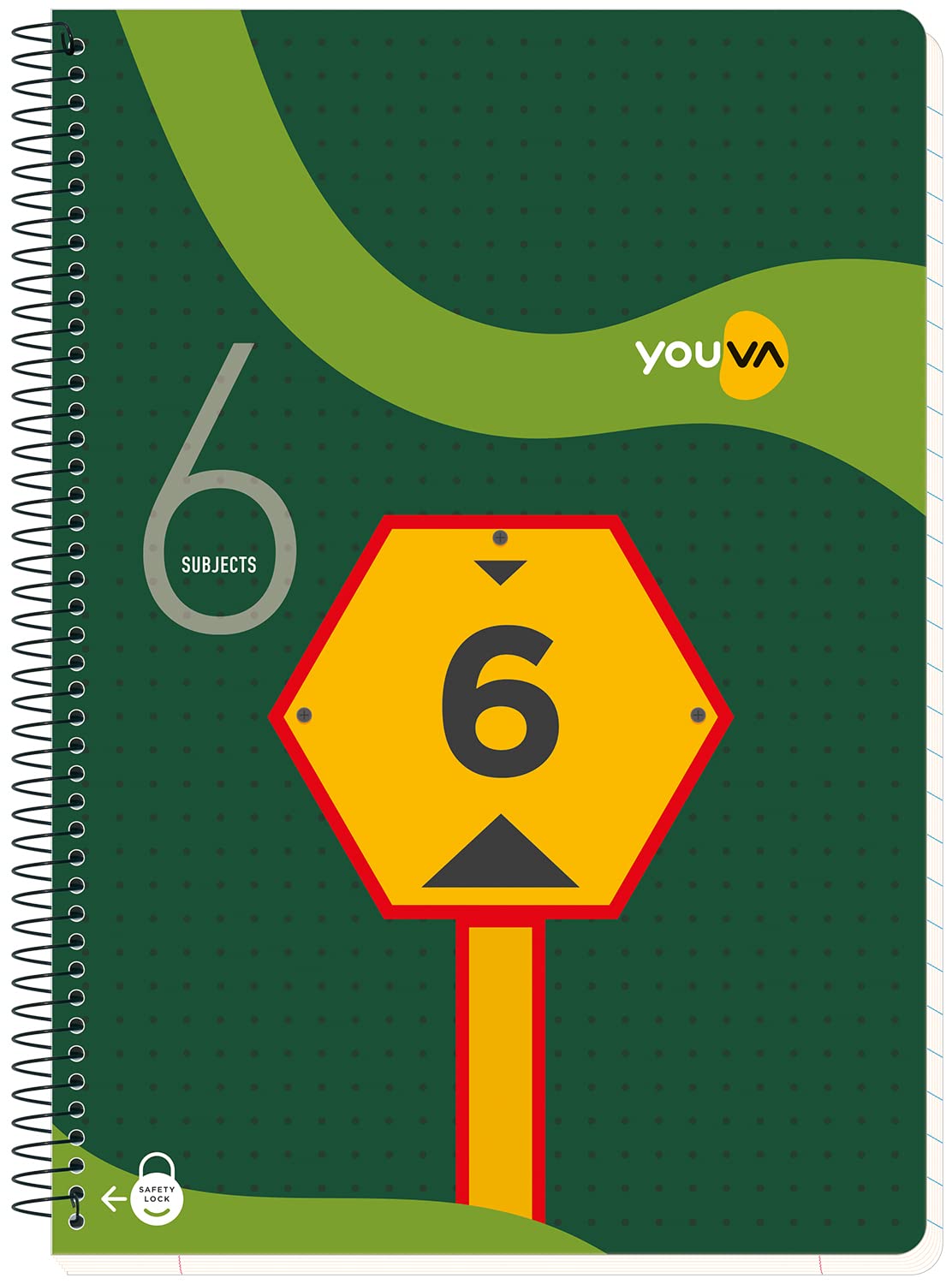 Navneet Youva | Spiral Bound | Six Subject Book | 21 cm X 29.7 cm | Single Line | 300 Pages      Office Product