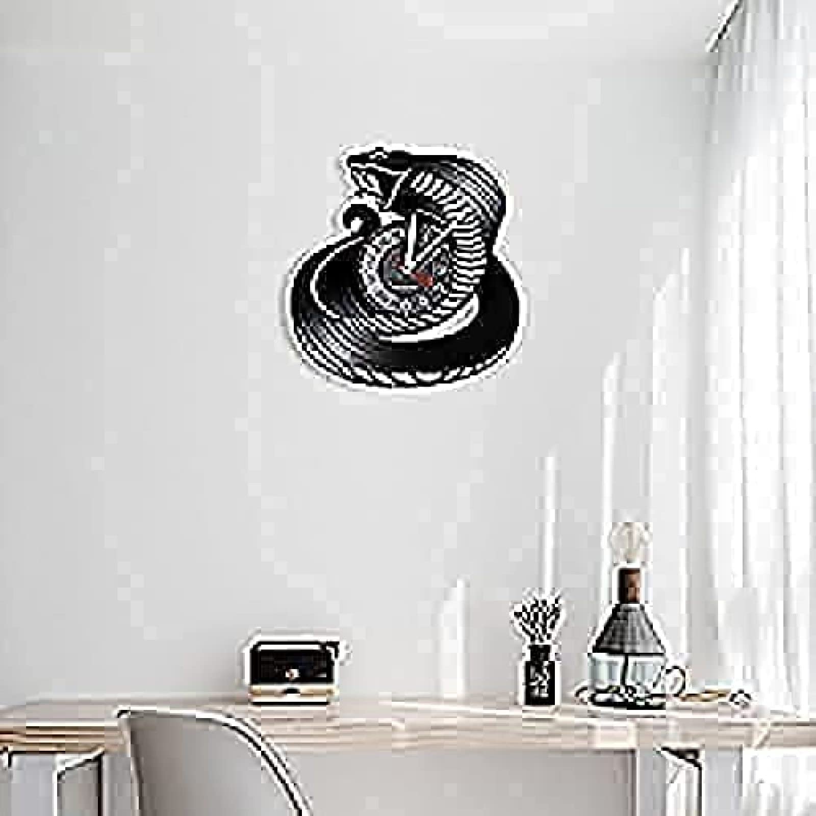 Horloge murale ronde cobras cadeau créatif pour chambre enfant