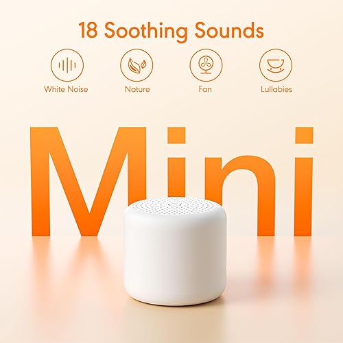 Miniatura 2 de Máquina de sonido portátil para bebés y adultos, máquina de sonido de viaje, mini máquina de ruido blanco para dormir con 18 sonidos relajantes,